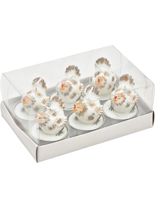 Bougies chauffe-plat Poulet en cire Set de 6 - Kiabi