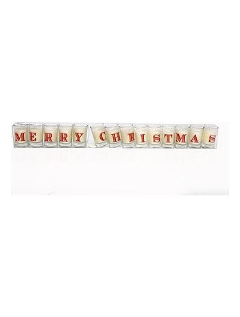 Bougies en pot à message Merry Christmas