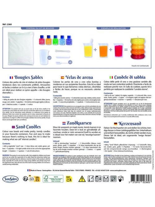 Bougies Sable - Sentosphere - Kiabi