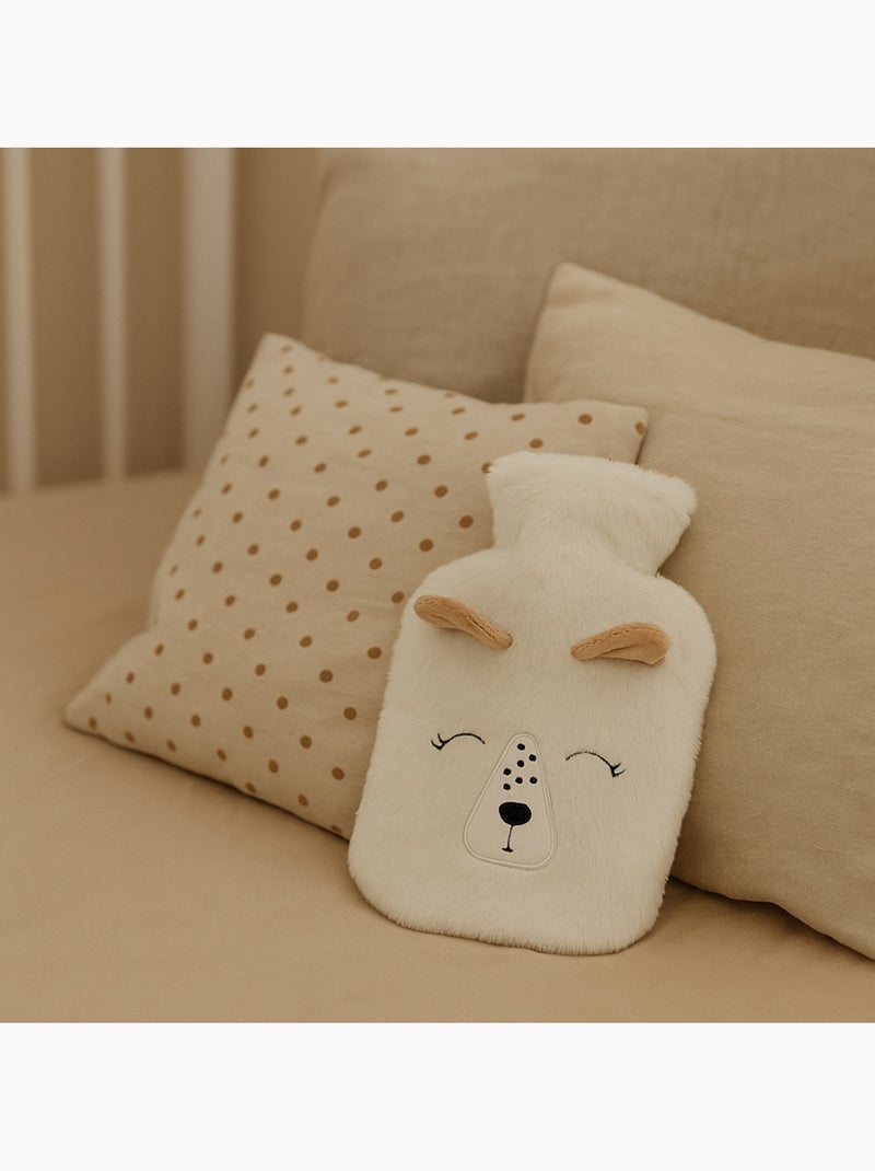 Bouillotte à eau avec housse pilou motif biche Blanc - Kiabi