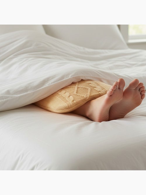 Bouillotte à eau avec housse tricot torsadée - Kiabi