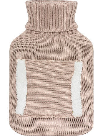 Bouillotte à eau avec poche réchauffe-mains