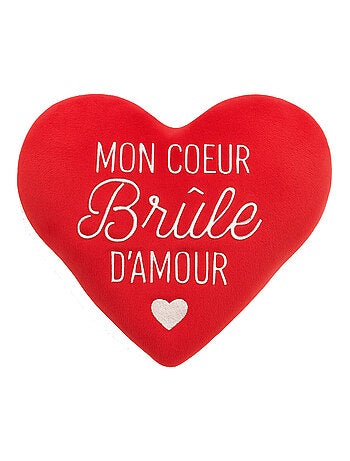 Bouillotte aux noyaux de cerise coeur