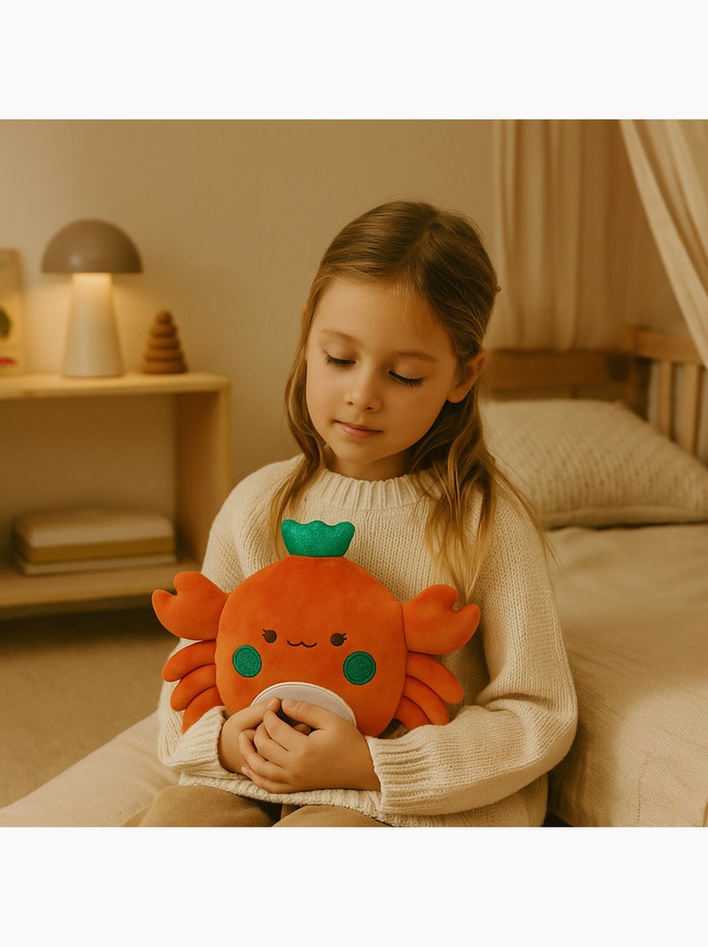 Bouillotte doudou 2 en 1 en forme de crabe Orange - Kiabi