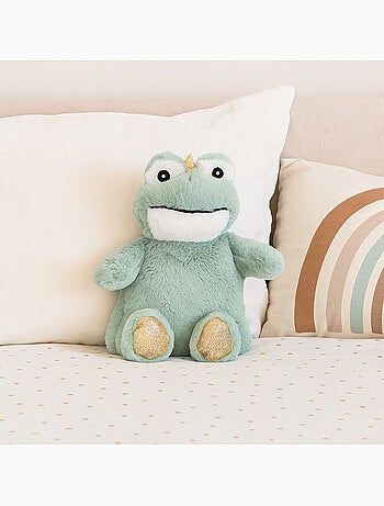 Bouillotte doudou 2 en 1 en forme de grenouille