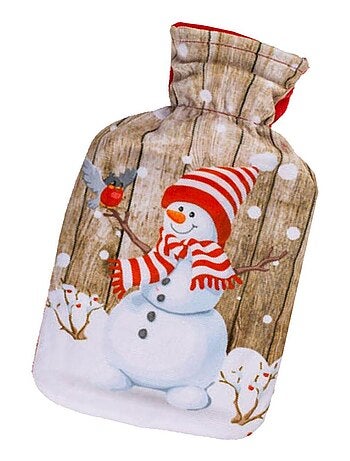 Bouillotte esprit de noël bonhomme de neige
