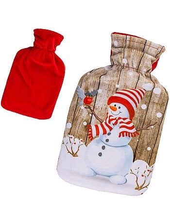 Bouillotte esprit de noël bonhomme de neige