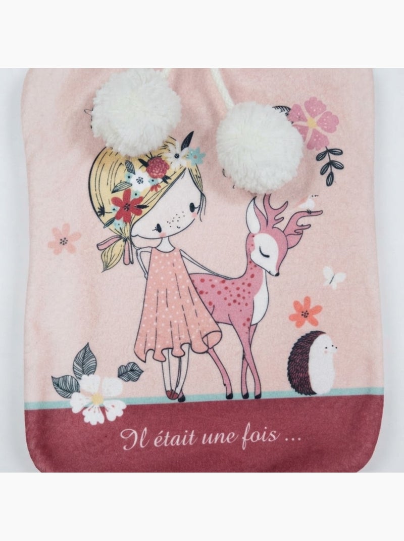 Bouillotte + housse polaire petite biche Rose - Kiabi
