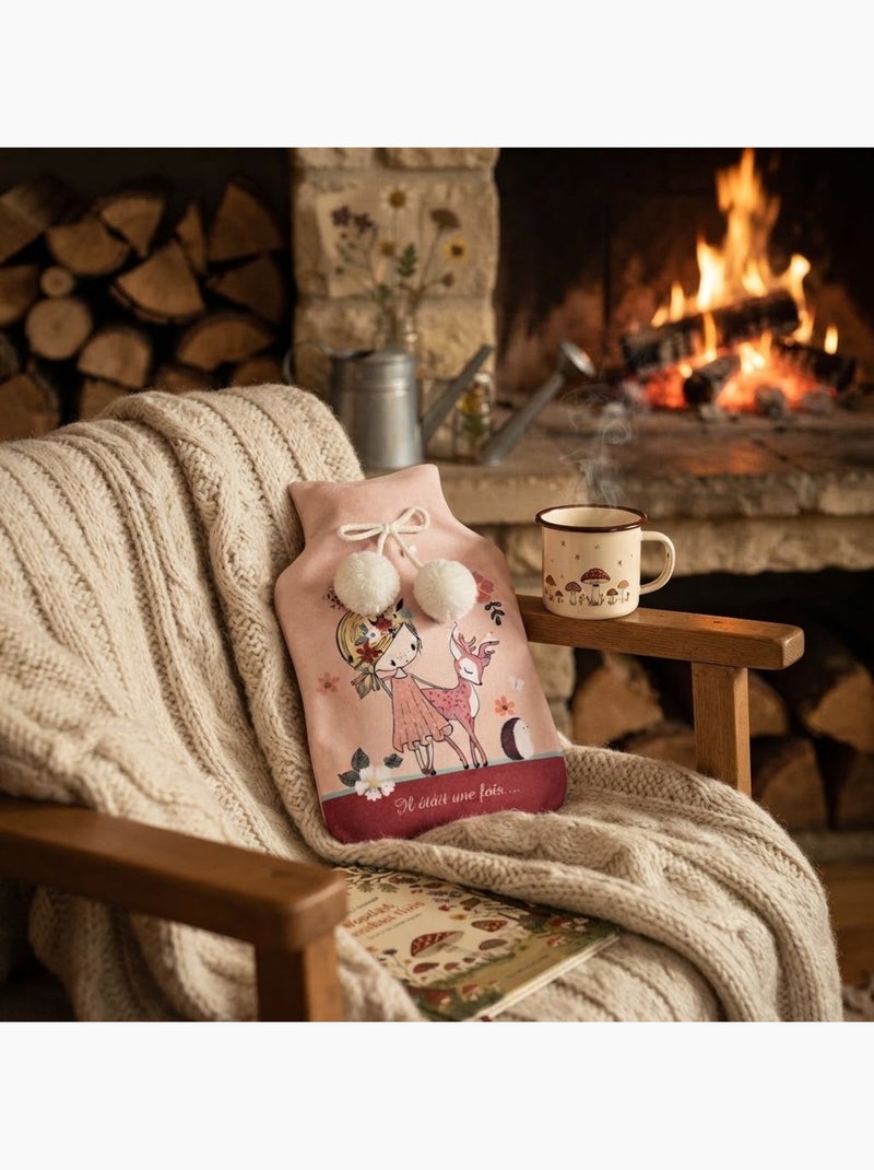 Bouillotte + housse polaire petite biche Rose - Kiabi