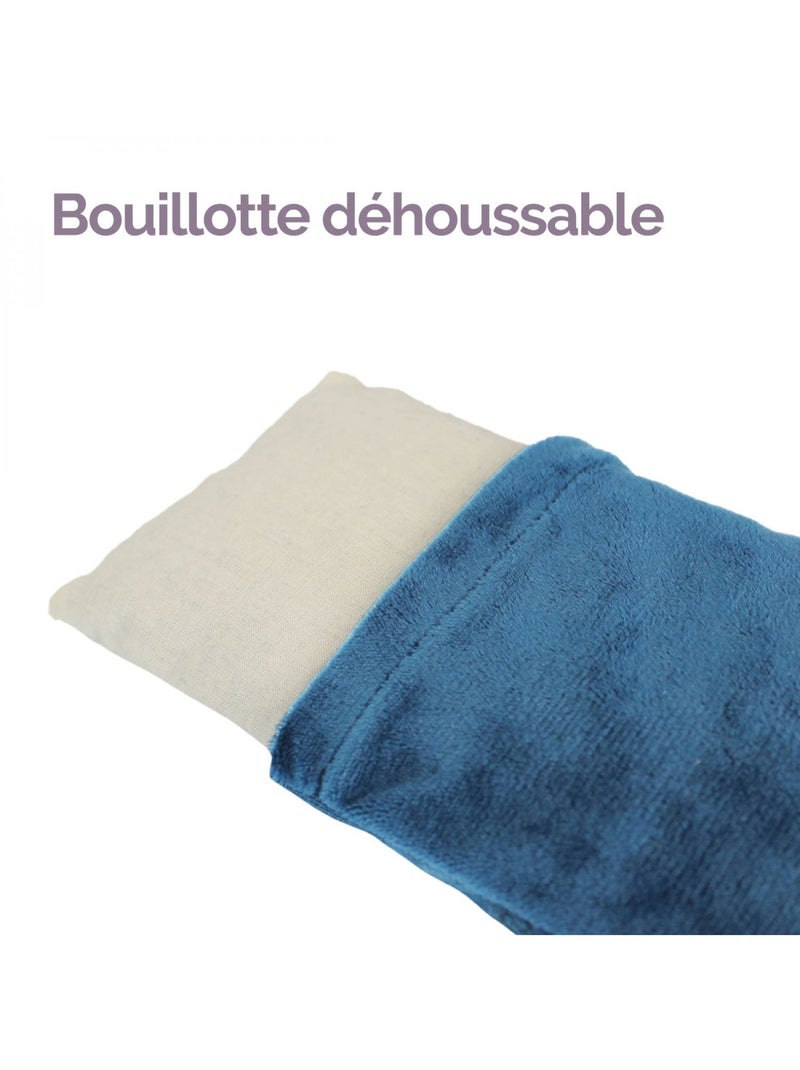 Bouillotte longue chauffante - Vivezen Bleu - Kiabi