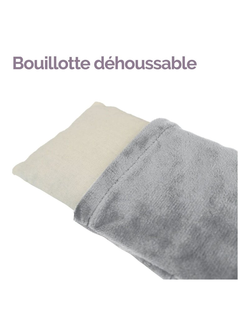 Bouillotte longue chauffante - Vivezen Gris - Kiabi