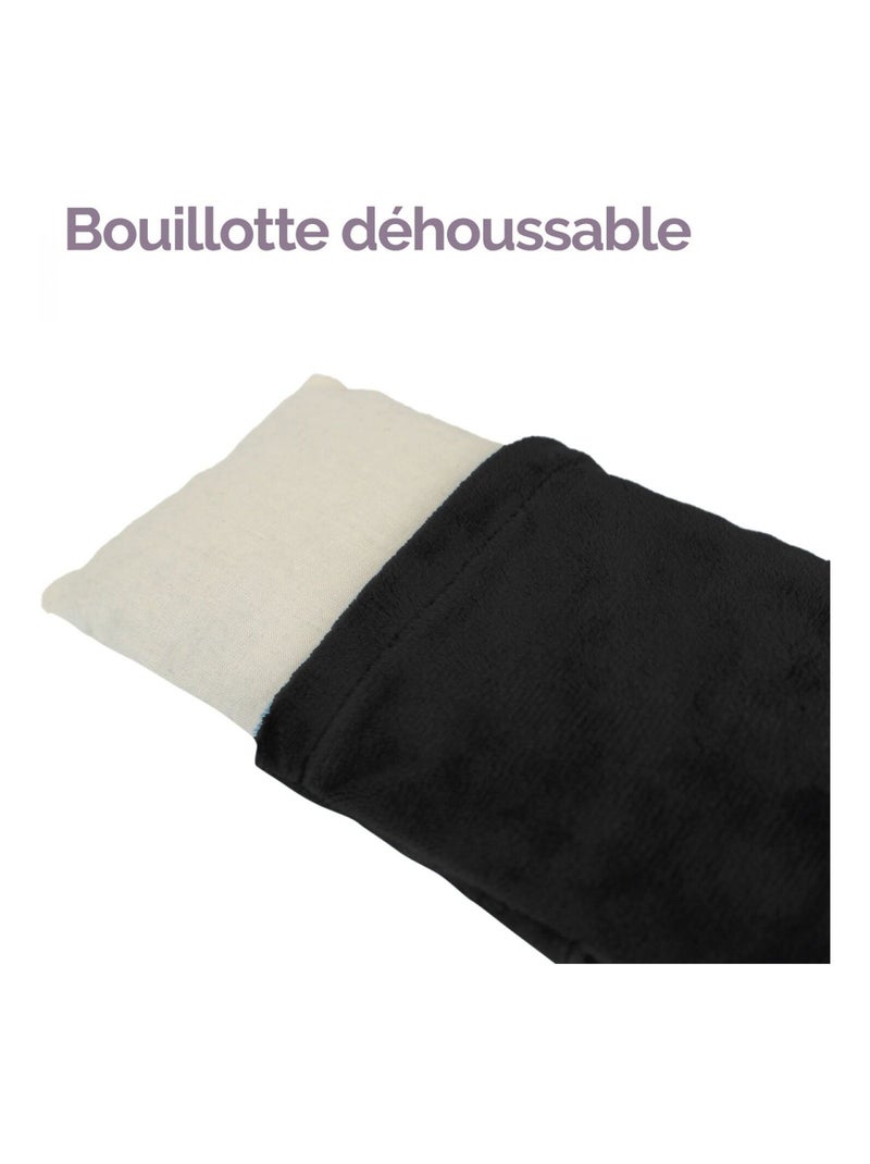Bouillotte longue chauffante - Vivezen Noir - Kiabi