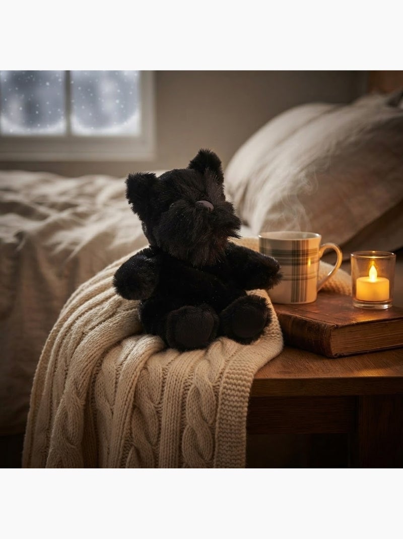 Bouillotte peluche chien anglais lavande et blé Noir - Kiabi