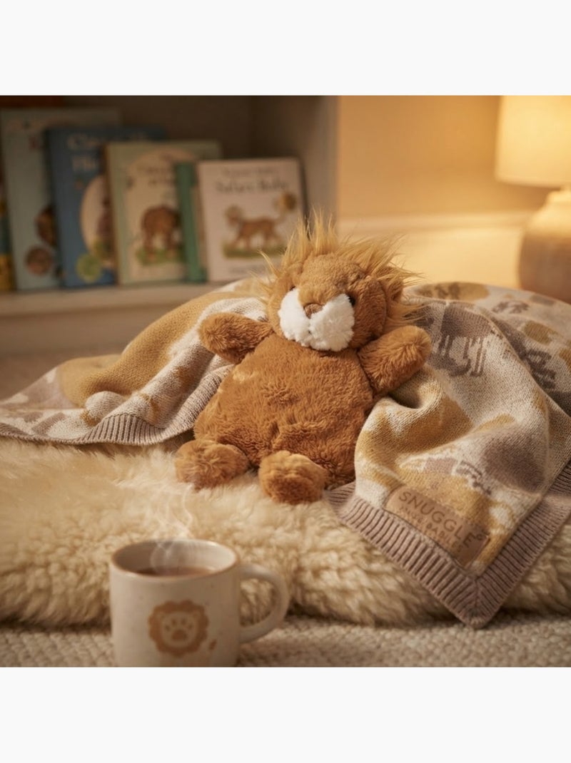 Bouillotte peluche lion lavande et blé Marron - Kiabi