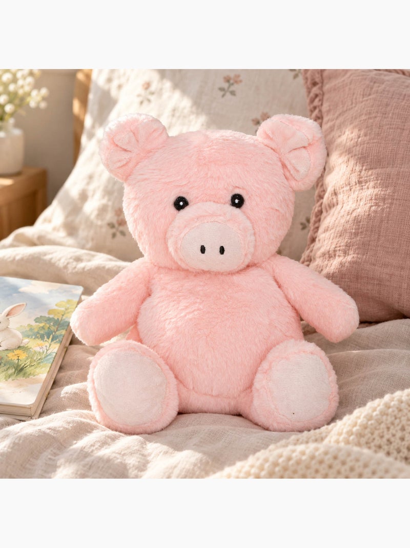 Bouillotte sèche cochon en peluche déhoussable chaud ou froid Rose - Kiabi