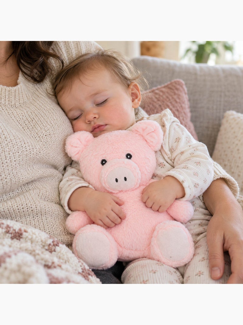 Bouillotte sèche cochon en peluche déhoussable chaud ou froid Rose - Kiabi