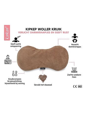 Bouillotte sèche déhoussable aux graines de lin - Coffee