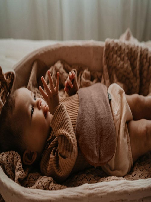 Bouillotte sèche déhoussable aux graines de lin - Coffee - Kiabi