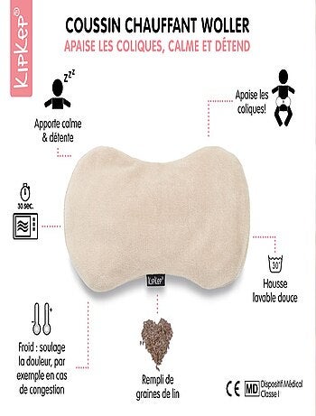 Bouillotte sèche déhoussable aux graines de lin - Cookie