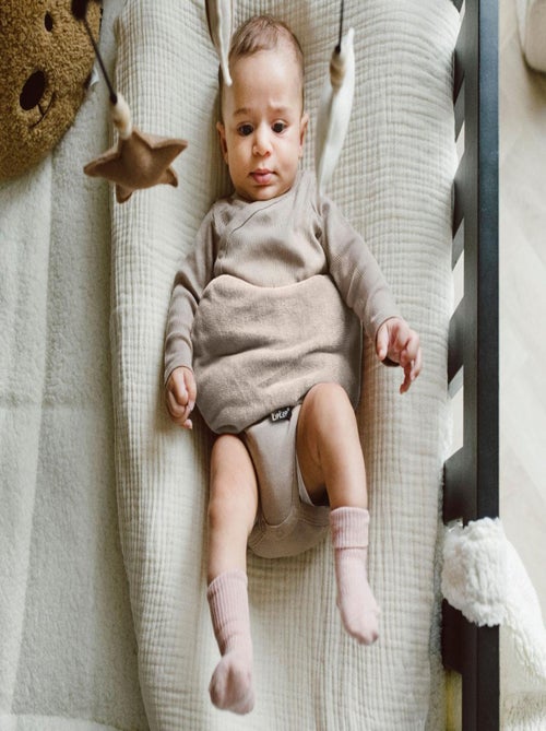 Bouillotte sèche déhoussable aux graines de lin - Cookie - Kiabi
