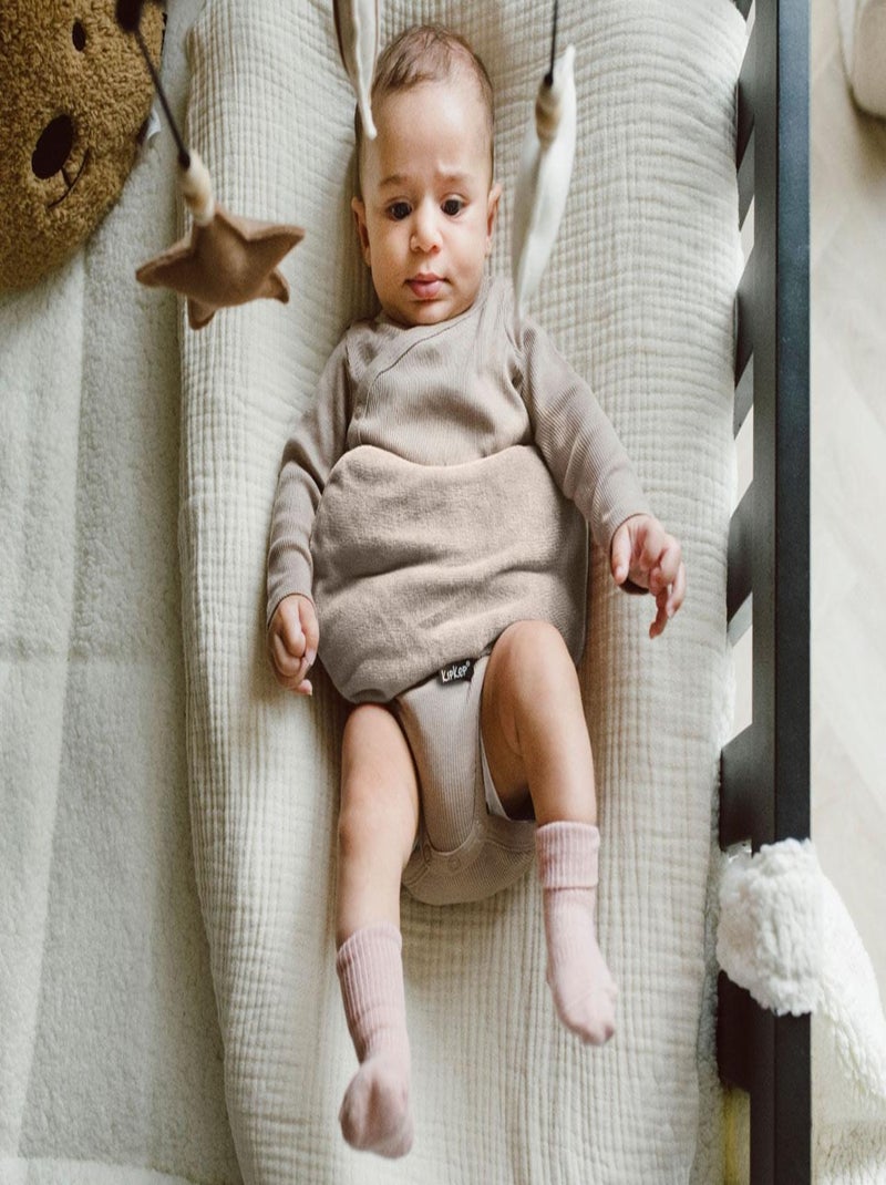Bouillotte sèche déhoussable aux graines de lin - Cookie Beige - Kiabi