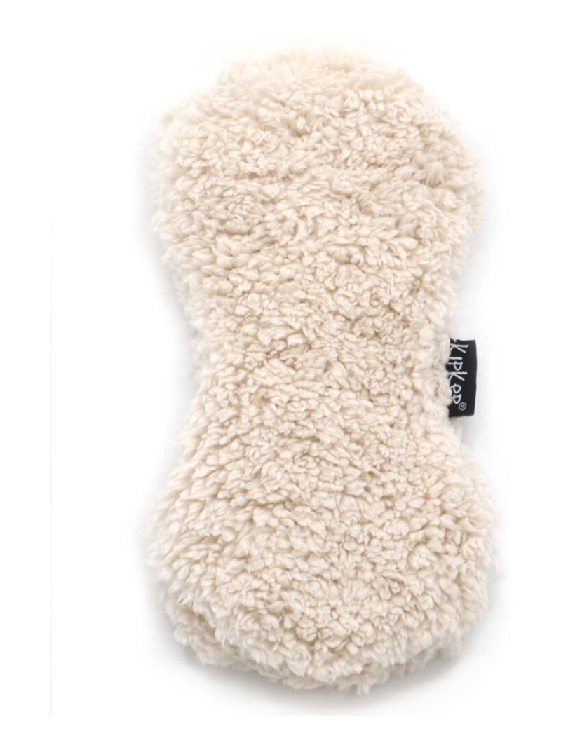 Bouillotte sèche déhoussable aux graines de lin - Teddy Sand Beige - Kiabi