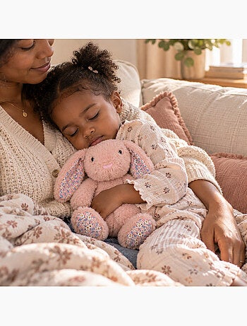 Bouillotte sèche lapin en peluche déhoussable chaud ou froid