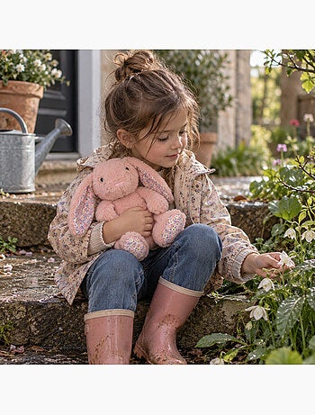 Bouillotte sèche lapin en peluche déhoussable chaud ou froid