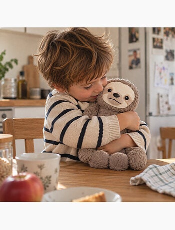 Bouillotte sèche paresseux en peluche déhoussable chaud ou froid