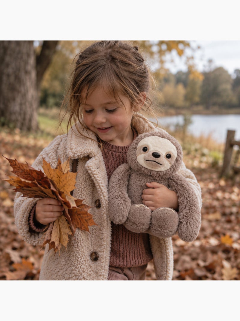 Bouillotte sèche paresseux en peluche déhoussable chaud ou froid Gris - Kiabi