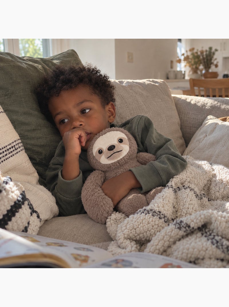Bouillotte sèche paresseux en peluche déhoussable chaud ou froid Gris - Kiabi