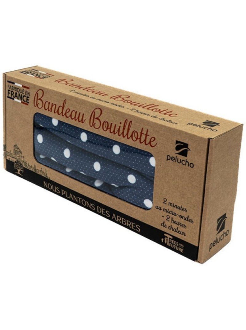 Bouillotte tour de cou Bleu à pois - Made in France Noir Bleu marine - Kiabi