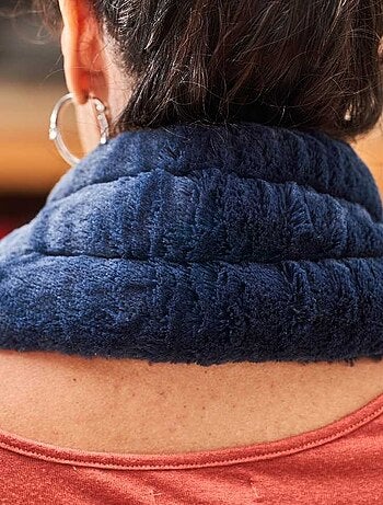 Bouillotte tour de cou Bleu nuit - Made in France