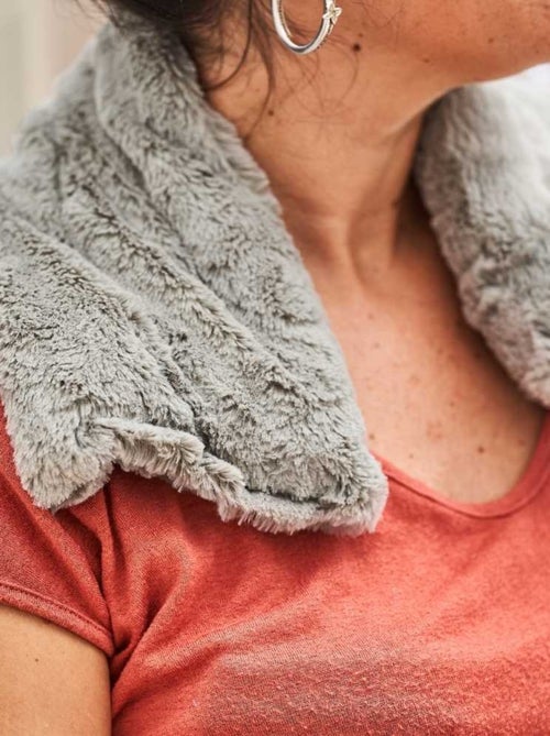 Bouillotte tour de cou Gris - Made in France - Kiabi