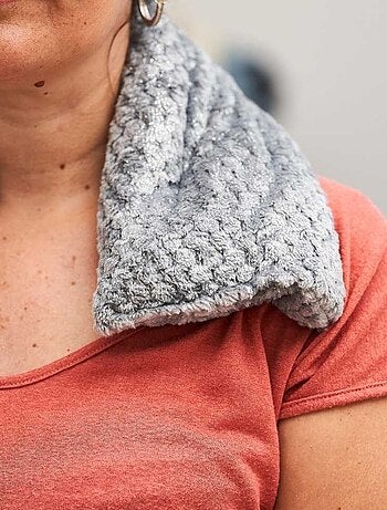 Bouillotte tour de cou Gris pailleté - Made in France