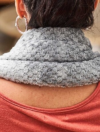 Bouillotte tour de cou Gris pailleté - Made in France