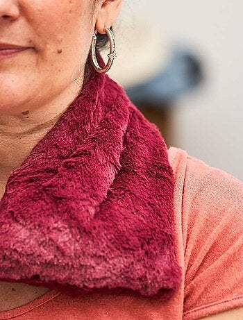 Bouillotte tour de cou Prune - Made in France