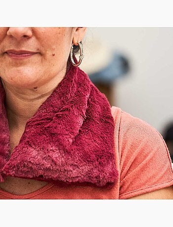 Bouillotte tour de cou Prune - Made in France