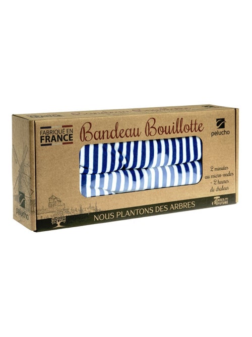 Bouillotte tour de cou Rayé bleu - Made in France - Kiabi