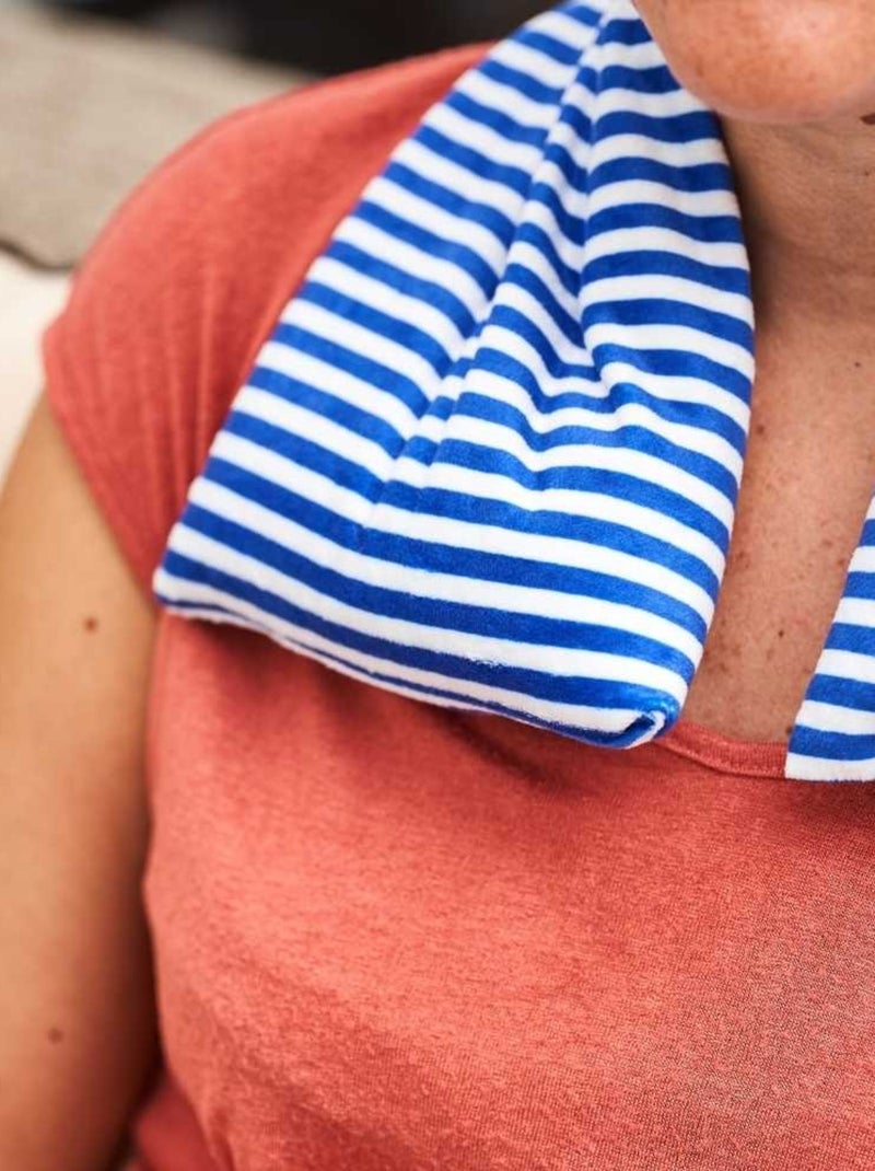 Bouillotte tour de cou Rayé bleu - Made in France Blanc Bleu marine - Kiabi