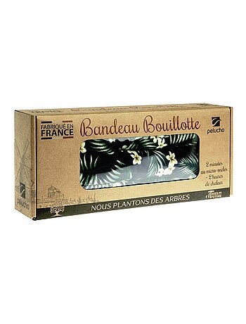 Bouillotte tour de cou Tropical noir - Made in France