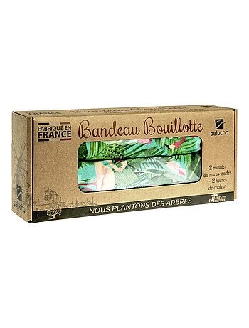 Bouillotte tour de cou Tropical vert - Made in France
