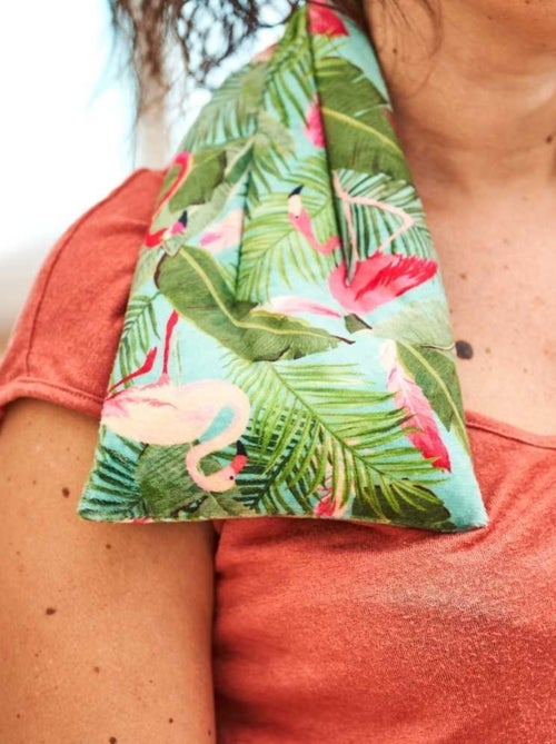 Bouillotte tour de cou Tropical vert - Made in France - Kiabi