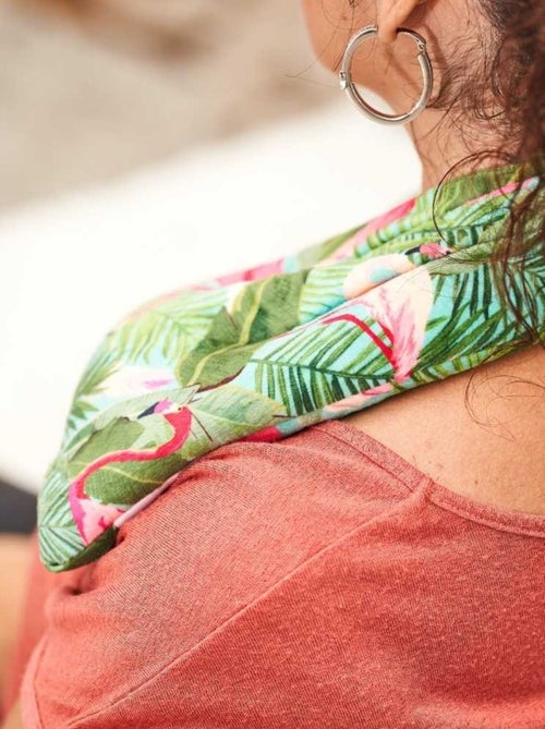 Bouillotte tour de cou Tropical vert - Made in France - Kiabi
