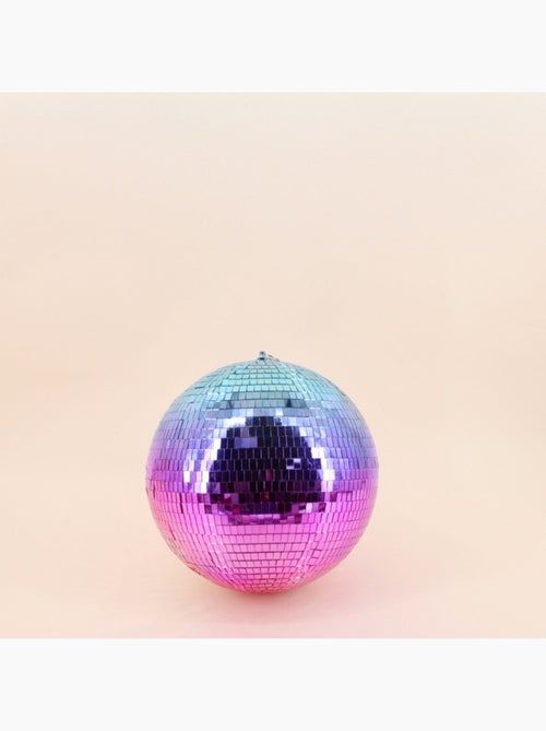 Boule à facettes bicolore bleu, violet d30cm - Kiabi Boule à facettes bicolore bleu, violet d30cm - Kiabi