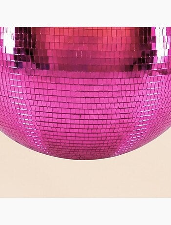 Boule à facettes XL bicolore rose, doré 60 cm