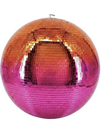 Boule à facettes XL bicolore rose, doré 60 cm