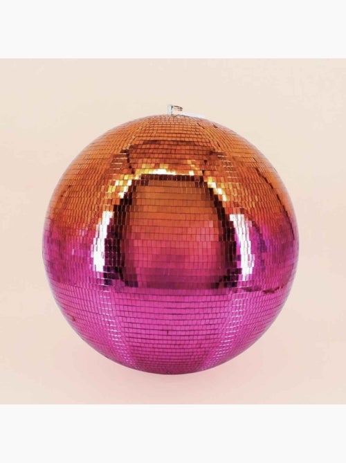 Boule à facettes XL bicolore rose, doré 60 cm - Kiabi Boule à facettes XL bicolore rose, doré 60 cm - Kiabi