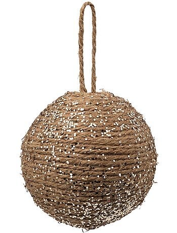 Boule corde pailletée d.8 cm