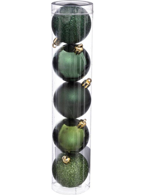 Boule de noël 50 mm x 5 olive - Kiabi